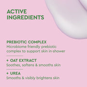 Emballage du produit avec des ingrédients actifs répertoriés sur fond rose
